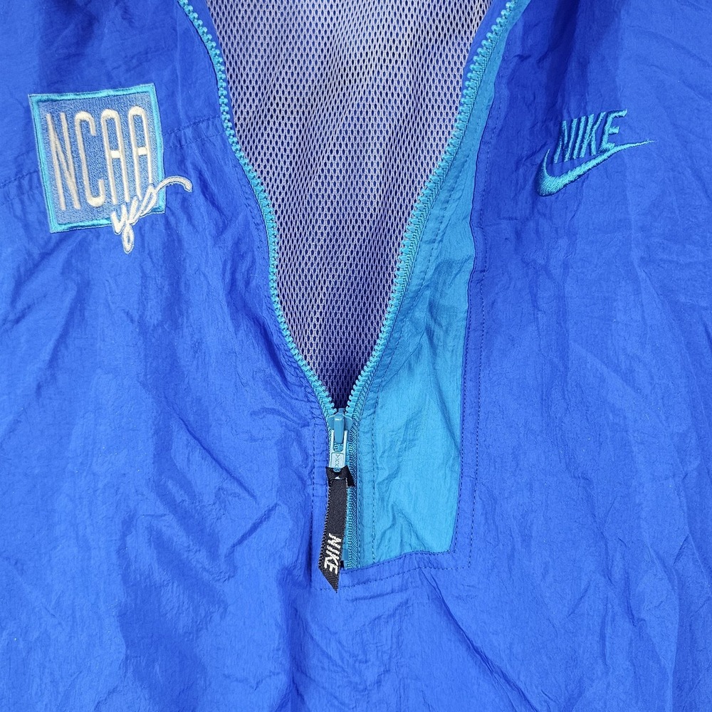 Nike Vintage Windbreaker Jacket Men's XL Blue Spell Out Swoosh NCAA - Picture 6 of 16